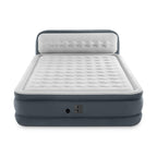 Intex Dura-Beam 18-Inch Deluxe Queen Sized Air Mattress Comforting Bed With Built-In Electric Pump And Ultra Plush Supportive He