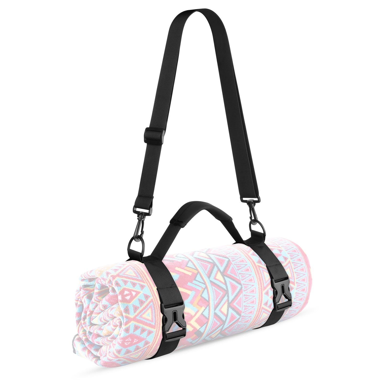 Cosmos Portable Yoga Mat Strap Mat Sling Picnic Blanket Strap With Adjustable Shoulder Strap & Handle For Festivals Picnics Camp