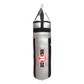 Ringside Apex Heavy Bag, Punching Bag for Boxing Training and Workout, Silver and Black, 100 lbs, Includes Nylon Straps and Hang