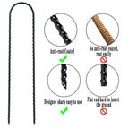 Trampolines Wind Stakes 24 Pack, 12 Inch Heavy Duty U Shaped Rebar Stake Ground Anchors Galvanized Steel Safety Trampoline Ancho