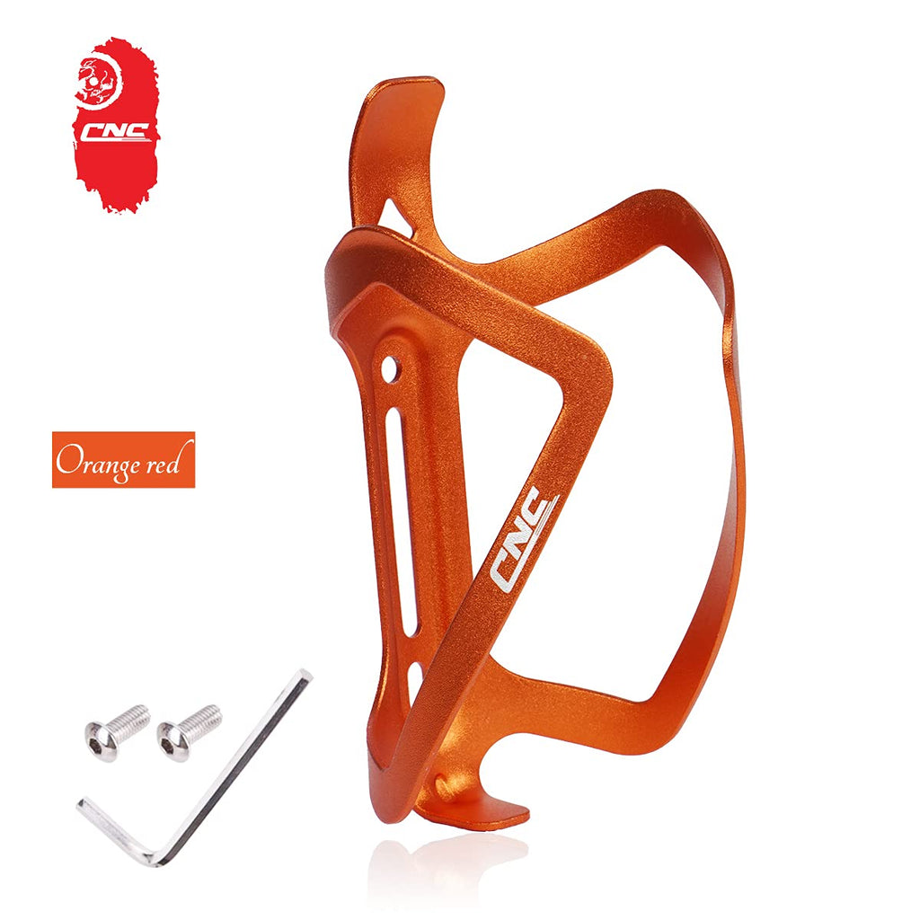 Cnc Bike Water Bottle Holder, Aluminum Bike Water Bottle Cage For Road Bike/Mountain Bike 2-Pack,Orange