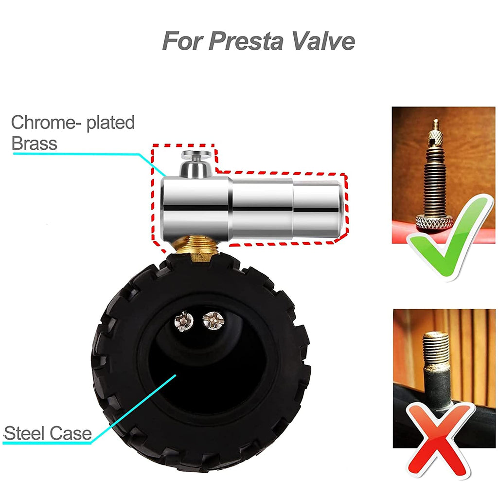 Godeson Presta Valve Gauge,Presta Valve Tire Pressure Gauge With Bicycle Air Pressure Relief Range To 0-30Psi /0-2Bar, Perfect F