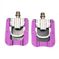 Apirily Violet Anodized Aluminum Foldable Pedal Left And Right Marked Foldable Cycle Pedal Threaded Spindle Cycle Gear Metal Bod
