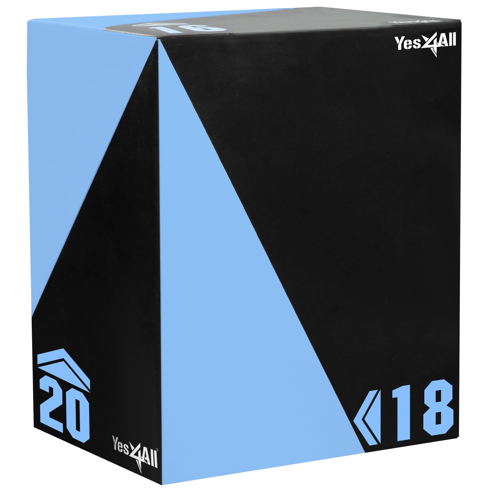 Yes4All 3 In 1 Foam Plyometric Jump Box Jump Training & Conditioning-Plyo Jump Box For Jump Training Fitness Workout Exercise -