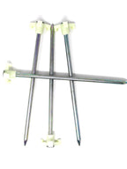 Tricc Unbreakable Heavy Duty Steel Tent/Canopy Stakes, Galvanized Non-Rust 10'' Three Pegged Solid, Sturdy Stakes For Outdoor Tr
