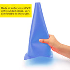 12 Inch Blue Traffic Training Cones, Plastic Safety Parking Cones, Agility Field Marker Cones For Soccer Basketball Football Dri