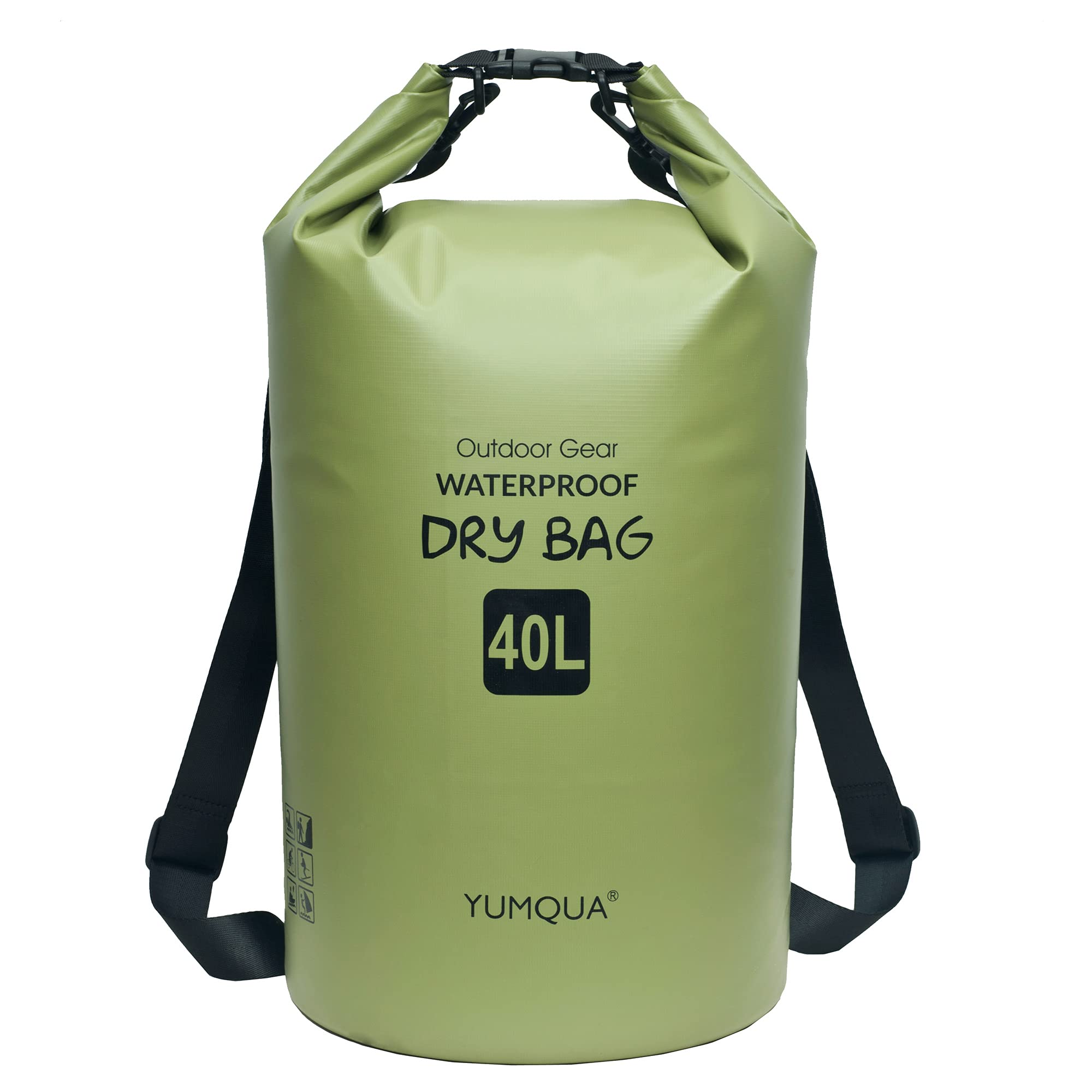 YUMQUA Waterproof Dry Bag Backpack 5L/10L/20L/30L/40L, Roll Top Floating Waterproof Storage Bags for Kayaking, Boating, Swimming