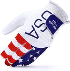 Raulam International Usa Flag Golf Gloves With Perfect Grip For Men And Women Golf Glove American Flag Left Hand Golf Glove Men