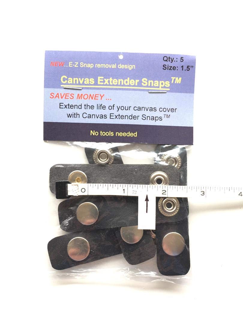 Charm Your Prince Cyp Boat Canvas Snap Extender Boating Accessories 5 Per Bag 1.5'' Inch Black