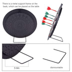 Portzon Dart Board, 16.4 Inch With 6 Rubber Safety Tip Darts Dartboard Game Set, Office Relaxing Sport & Family Leisure Time