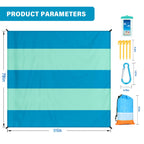 Famstar Beach Blanket Oversized Extra Large 78 X 81Waterproof Sandproof Beach Blanket 1-7 Adults Lightweight Durable For Travel