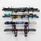 Storeyourboard Adjustable Snowboard Storage Rack, Wall Mount 4 Board Display