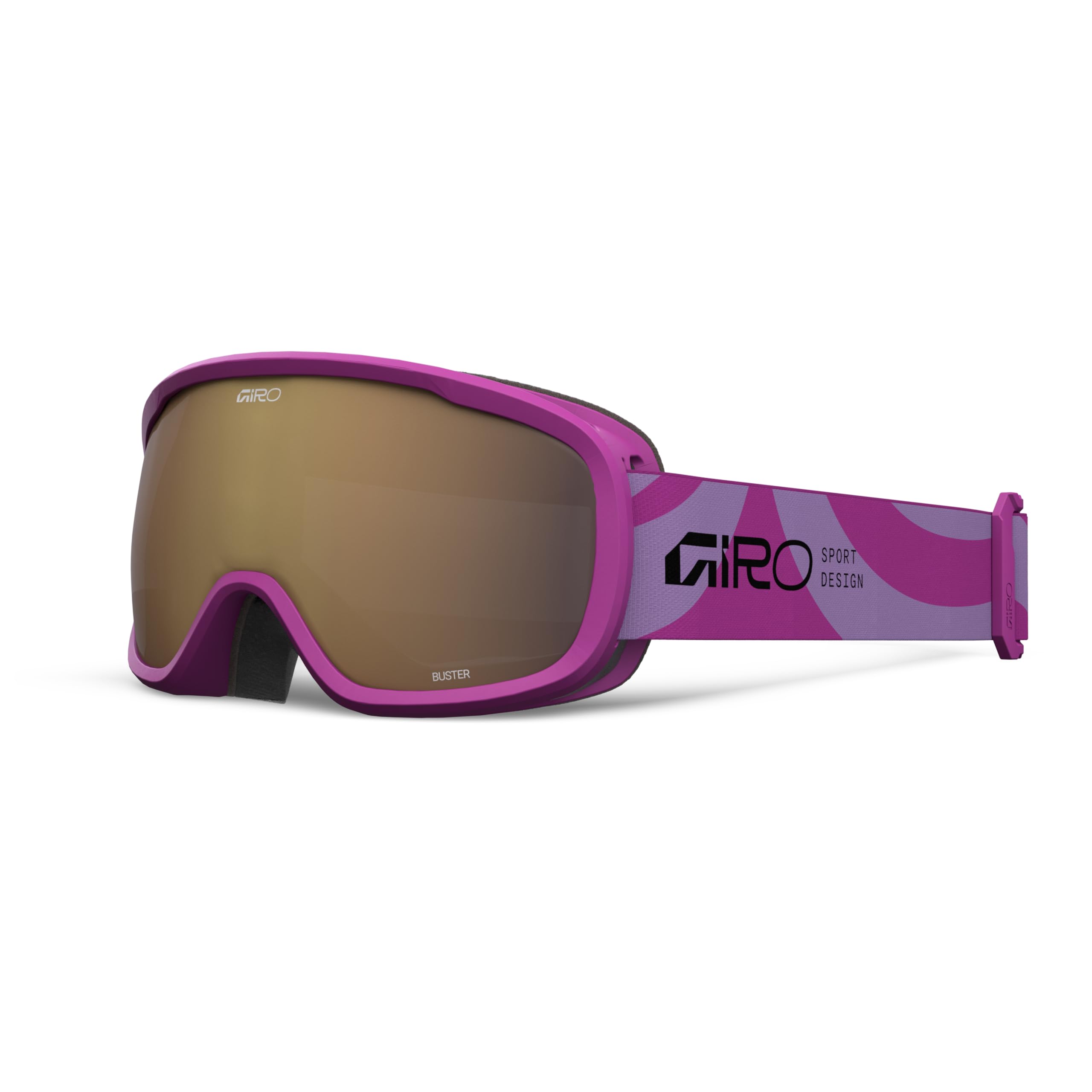 Giro Buster Kids Ski Goggles - Snowboard Goggles for Youth, Boys, Girls - Mauve Purple Flow - Amber Rose