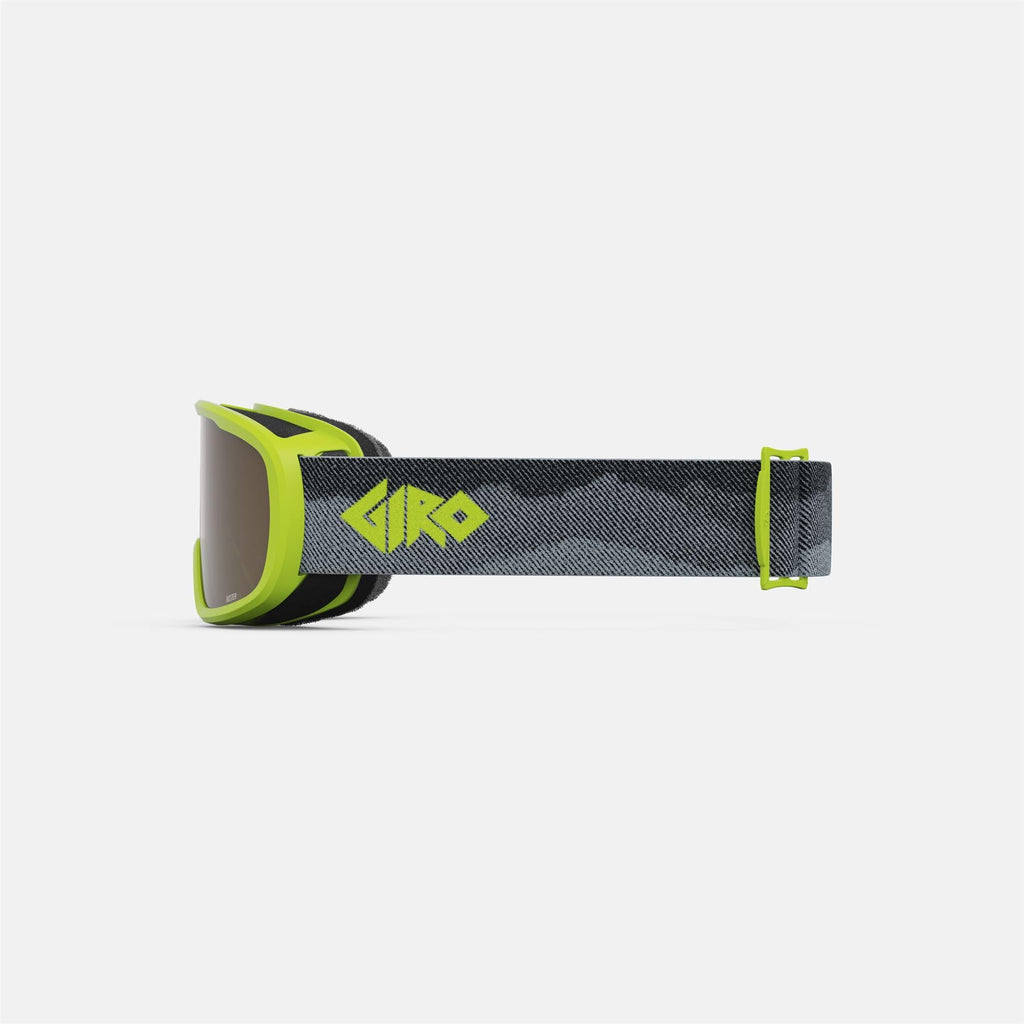 Giro Buster Kids Ski Goggles - Snowboard Goggles For Youth, Boys & Girls - Ano Lime Linticular Strap With Amber Rose Lens