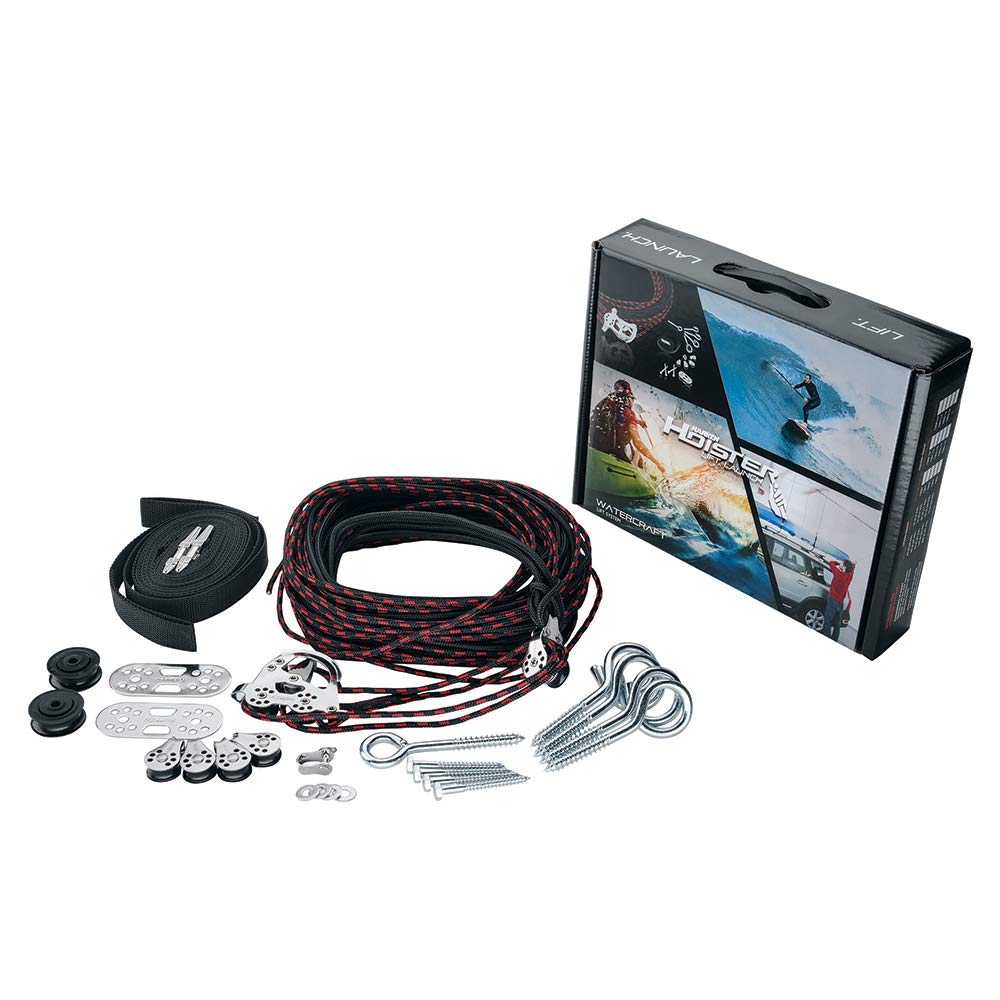 HARKEN - Standard Cargo Carrier Overhead Garage Storage 4-Point Hoist System for 90lb Carriers, Kayaks, Canoes, General Storage 