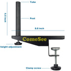 Comesee Professional Table Tennis Ping Pong Net Post Set Strength Screw Clamp With Net Clip Insert, 1.5 Inch Width Grip Holder,