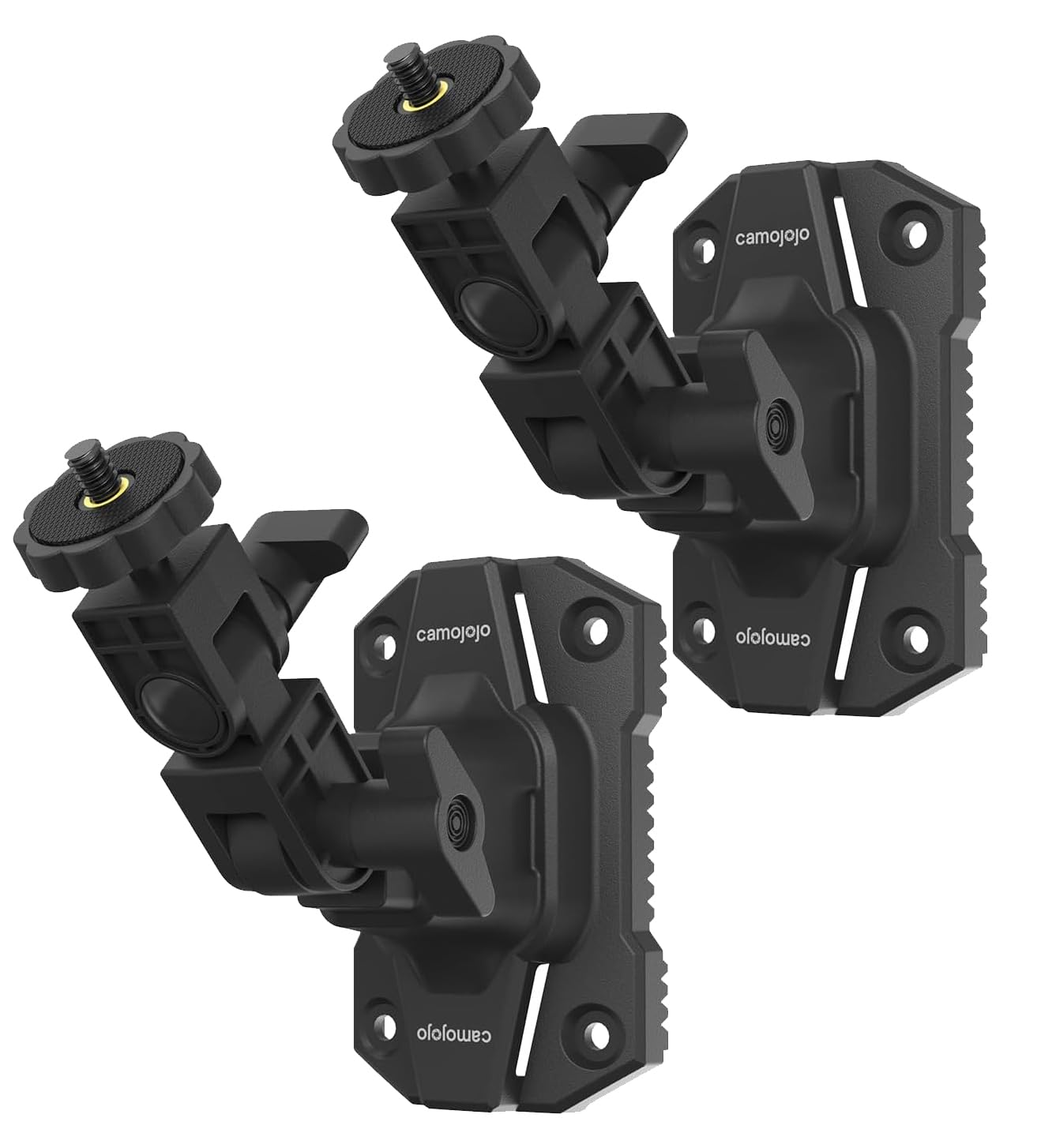 Camojojo Trail Cameras Mounting Bracket With 1/4 -20 Threaded Insert 360Rotating Adjustable Holder For Outdoor Hunting Gear Acce