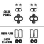 Bv Bike Cleats - Compatible With Shimano Spd & Look X-Track Pedals For Spinning, Indoor Cycling, And Mountain Biking - Easy Clea