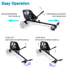 Hoverboard Seat Attachment 265Lbs Capacity, 25-33.3 Adjustable Length Hover Board Go Kart Accessory W/Comfortable&Sturdy Seat,Go