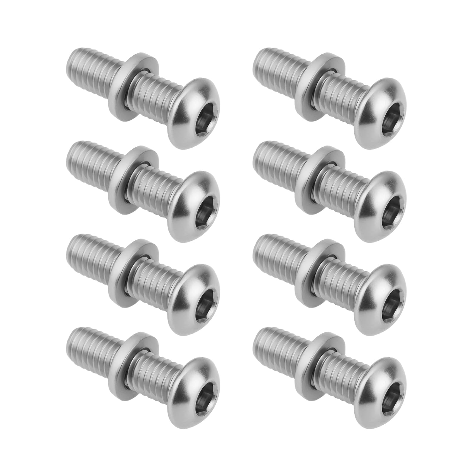 The Lord of the Tools Set of 8 Bicycle Brake Post Bolts M6x20mm Bolts with M6x10x2mm Washer, 304 Stainless Steel Bicycle V Brake