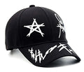 Shopper52 Men Boys Caps Stylish Baseball Adjustable Printed Black Cap (Black Print 1)