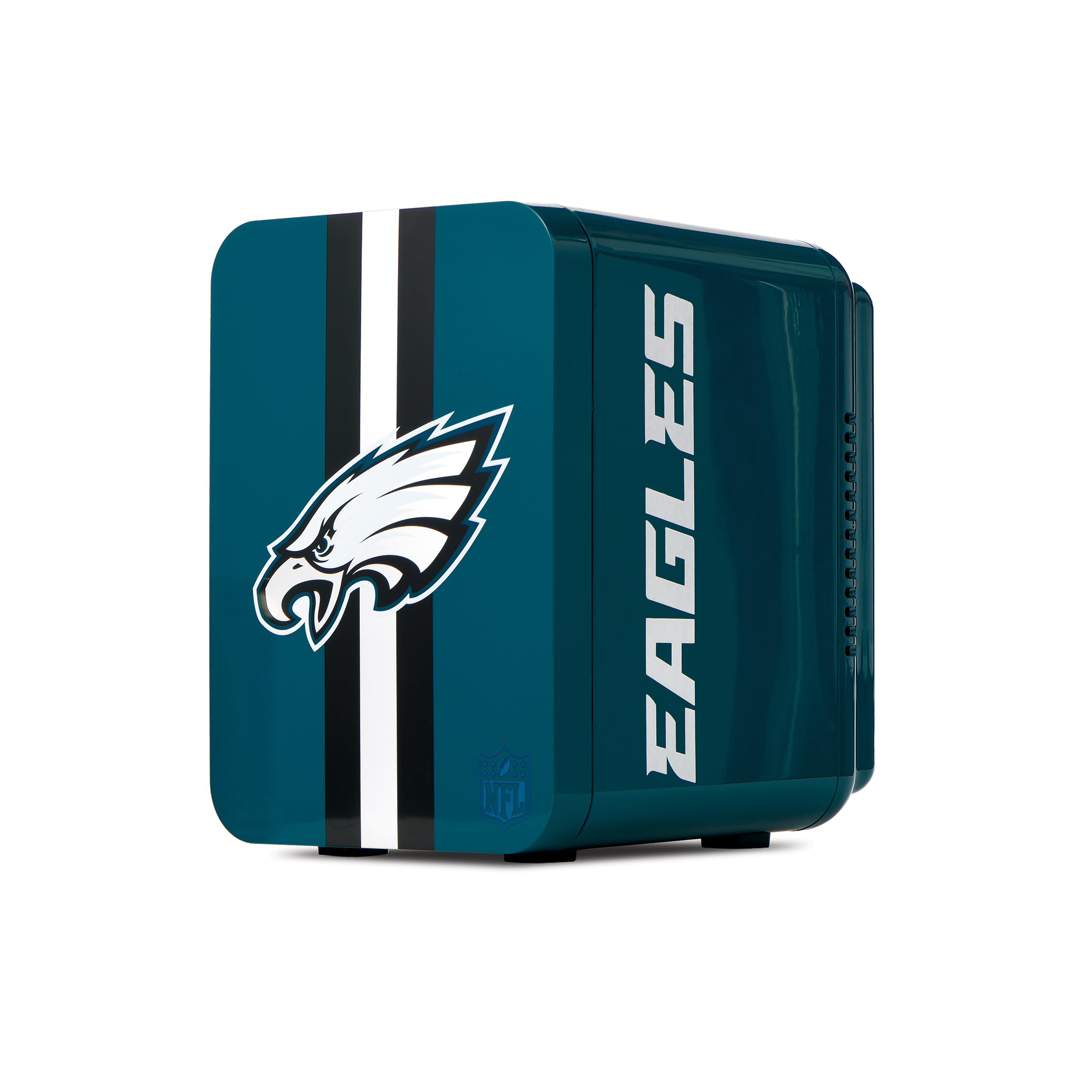 Ukonic NFL Philadelphia Eagles 6-Can Mini Fridge - 4L Thermoelectric Cooler, AC/DC Powered, Portable, Team Logo, for Home, Car, 