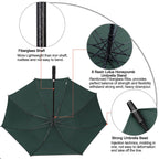 G4Free 62 Inch Automatic Open Golf Umbrella Extra Large Oversize Double Canopy Vented Windproof Waterproof Stick Umbrellas(Dark