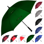 Mrtlloa 62 Inch Automatic Open Green Golf Umbrella, Extra Large Oversize Double Canopy Vented Windproof Waterproof Stick Umbrell