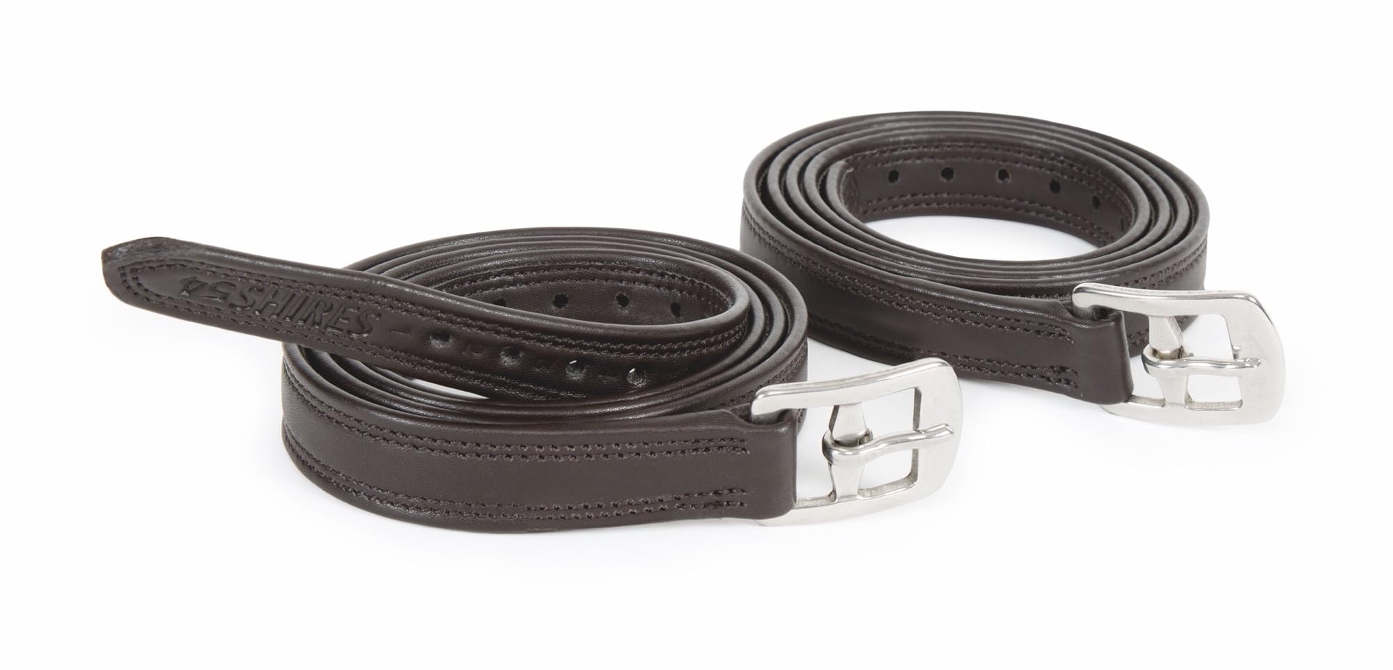Shires Easy Care Non Stretch Stirrup Leathers (Havana, 61)