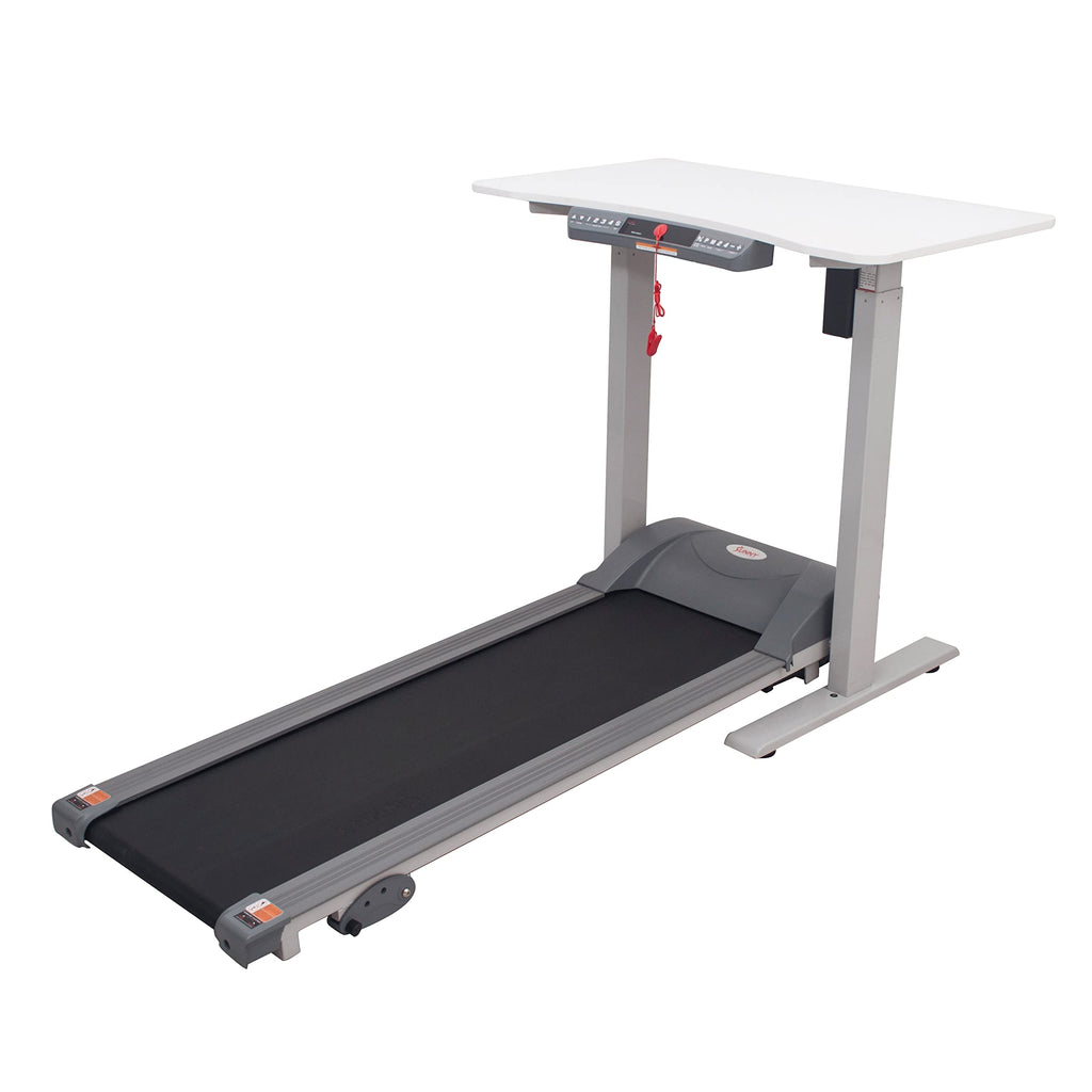 Sunny Health & Fitness Treadmill With Detachable Automated Desk - Sf-Td7884,Black/White