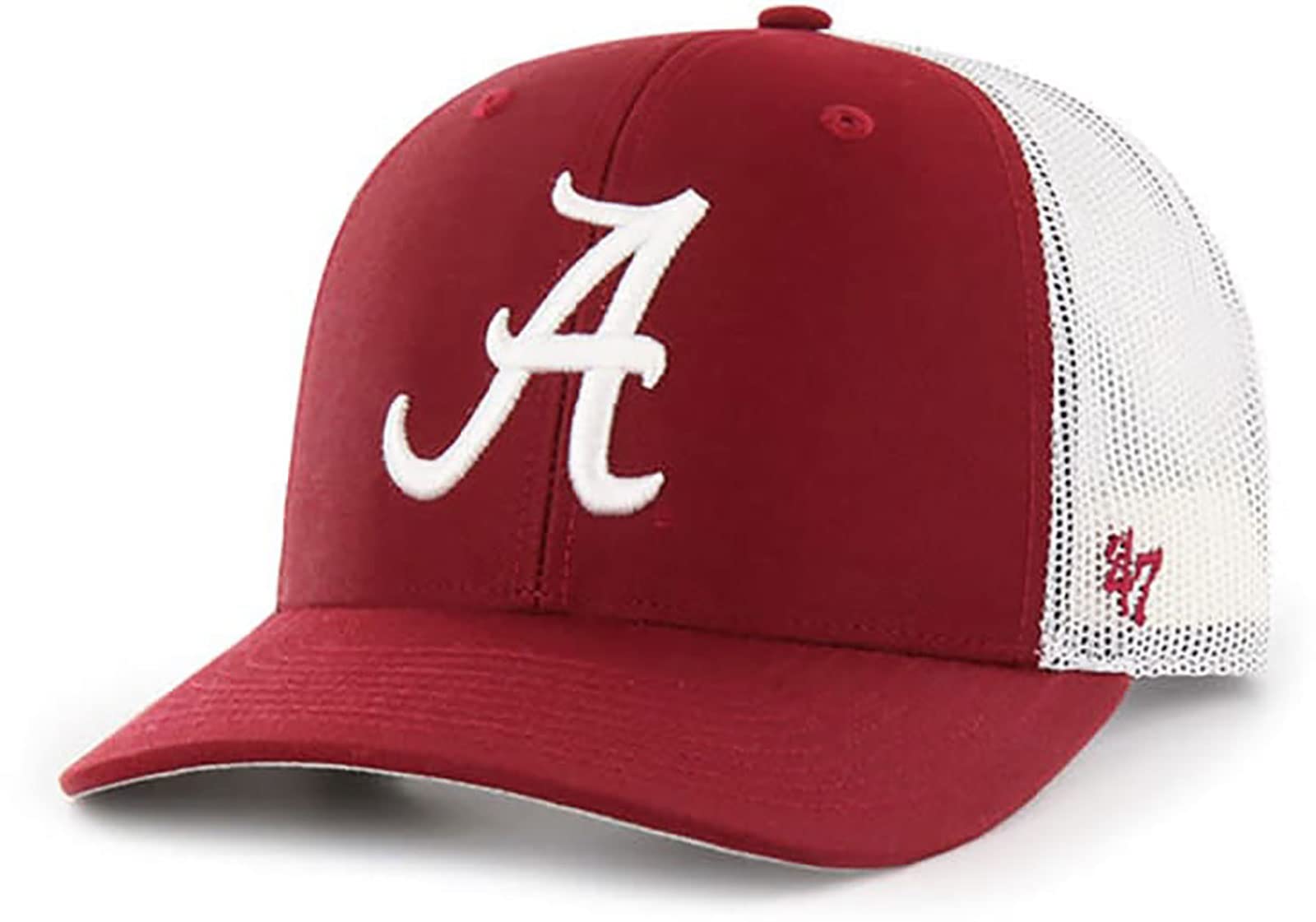 '47 Alabama Crimson Tide Mens Womens Trucker Adjustable Snapback Razor Red White Hat