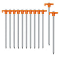 12Pcs Tent Stakes Heavy Duty Camping Stakes,Avoforest 7.1Inch Non-Rust Metal Tent Pegs Ground Stakes Tent Spikes Camping,Hiking