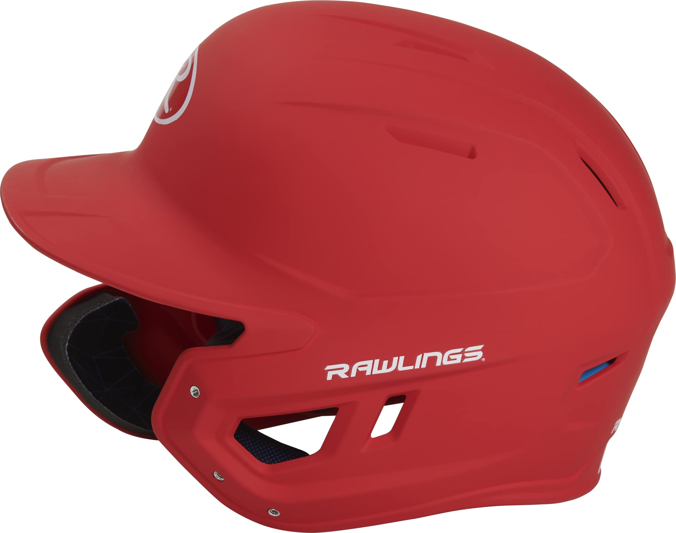 Rawlings 2022 Mach 1-Tone Matte Baseball Batting Helmet W/Lhb Adjext, Senior, Matte Scarlet