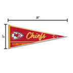 Rico Industries Nfl Football Kansas City Chiefs Classic 12'' X 30'' Felt Wall D  Cor Pennant - Great For Home/Bed Room/Man Cave