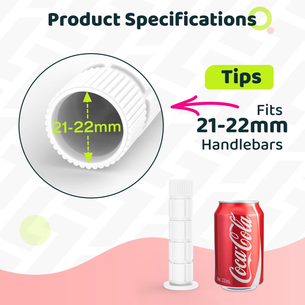 Saplize Bike Handlebar Grips, For Kids Girls Boys Bikes, Balance Bikes, Road Bikes And Scooters, Length 49, White