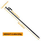 Abuff 12 Pcs 16 Inch Tent Stakes Heavy Duty Metal Tent Pegs