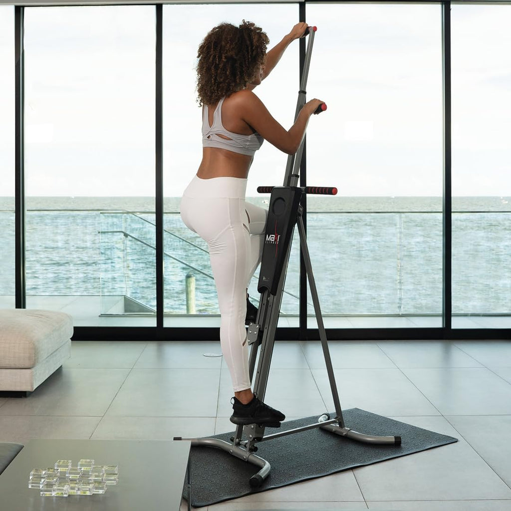 Maxiclimber Vertical Climber Combines Resistance Training And High-Intensity Cardio For A Full Body Workout. Free Coach-Led Clas