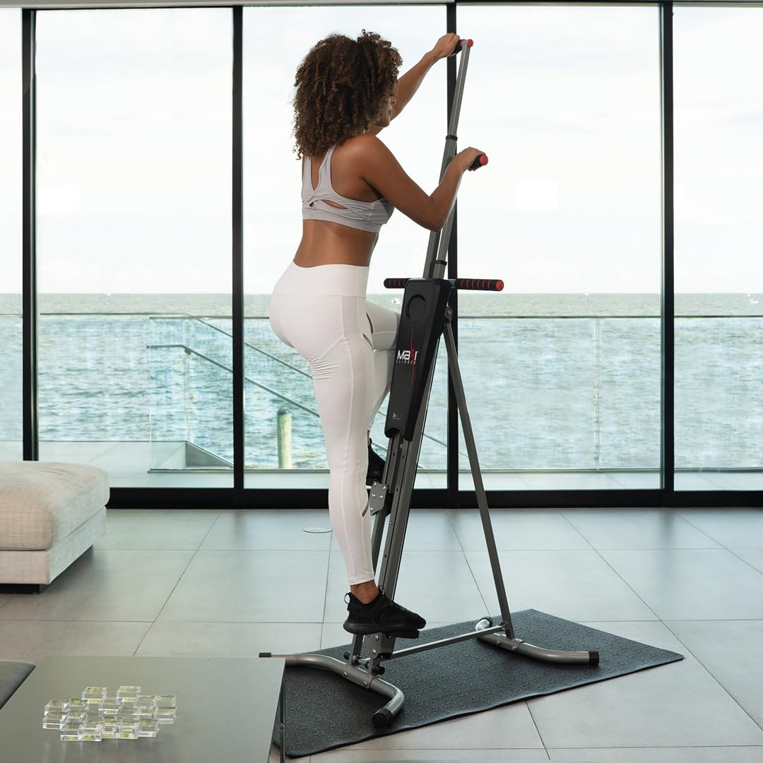 Maxiclimber Vertical Climber Combines Resistance Training And High-Intensity Cardio For A Full Body Workout. Free Coach-Led Clas