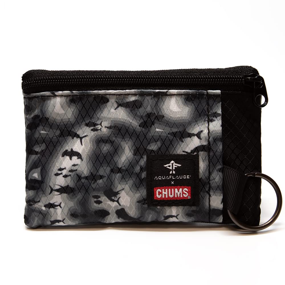 Chums Surfshort Wallet , Nylon, Lightweight (Aqua Flauge Sonar Gray)