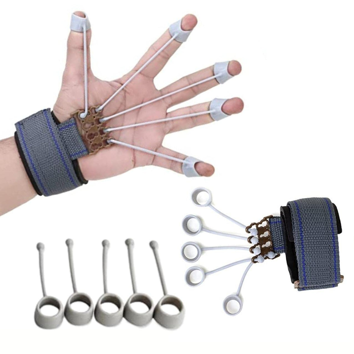 Xyno Hand Strengthener Exercise Equipment Finger Resistance BandC3 Finger Stretcher Hand Grip/Fitness Grip (Multicolor)