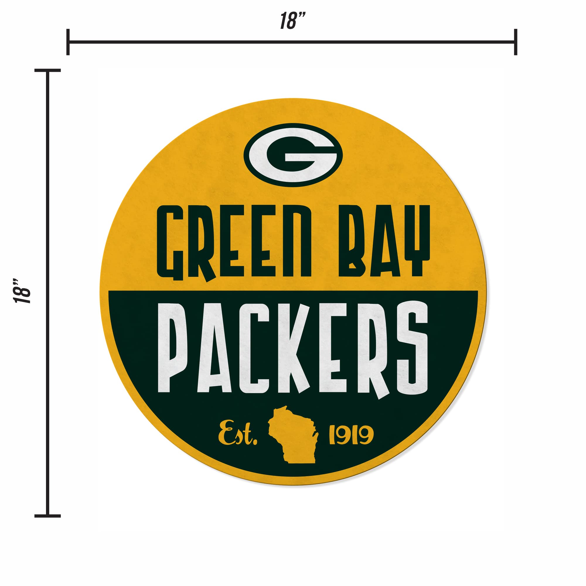 Rico Industries Nfl Football Green Bay Packers Classic Shape Cut Pennant - Home And Living Room D  Cor - Soft Felt Ez To Hang