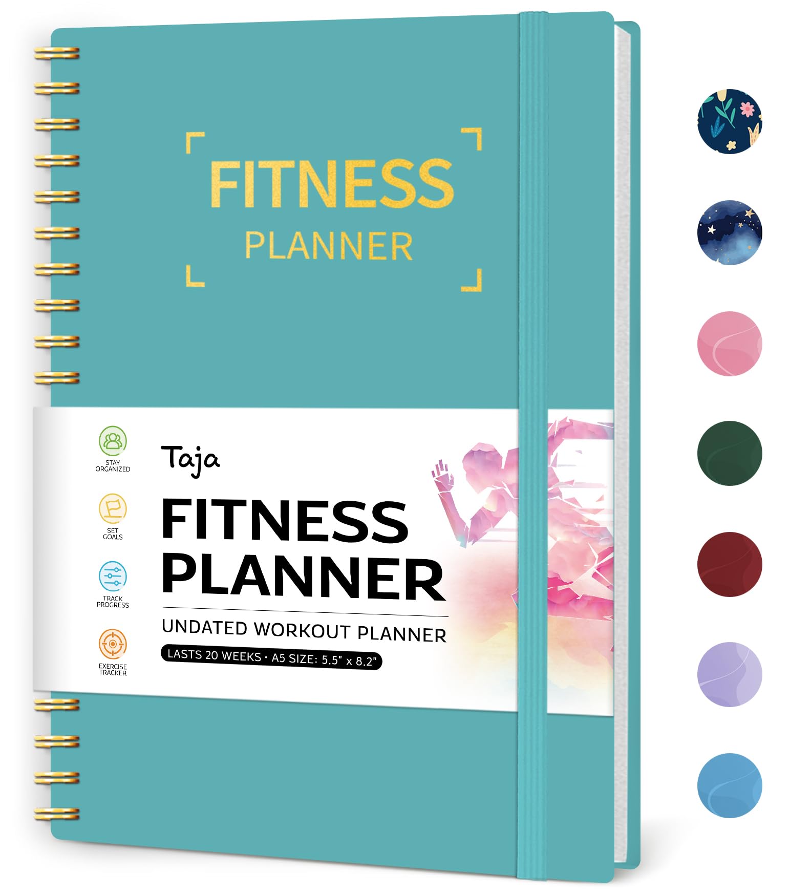 Fitness Workout Journal For Women & Men, A5(5.5'' X 8.2'') Workout Log Book Planner For Tracking, Progress, And Achieving Your W