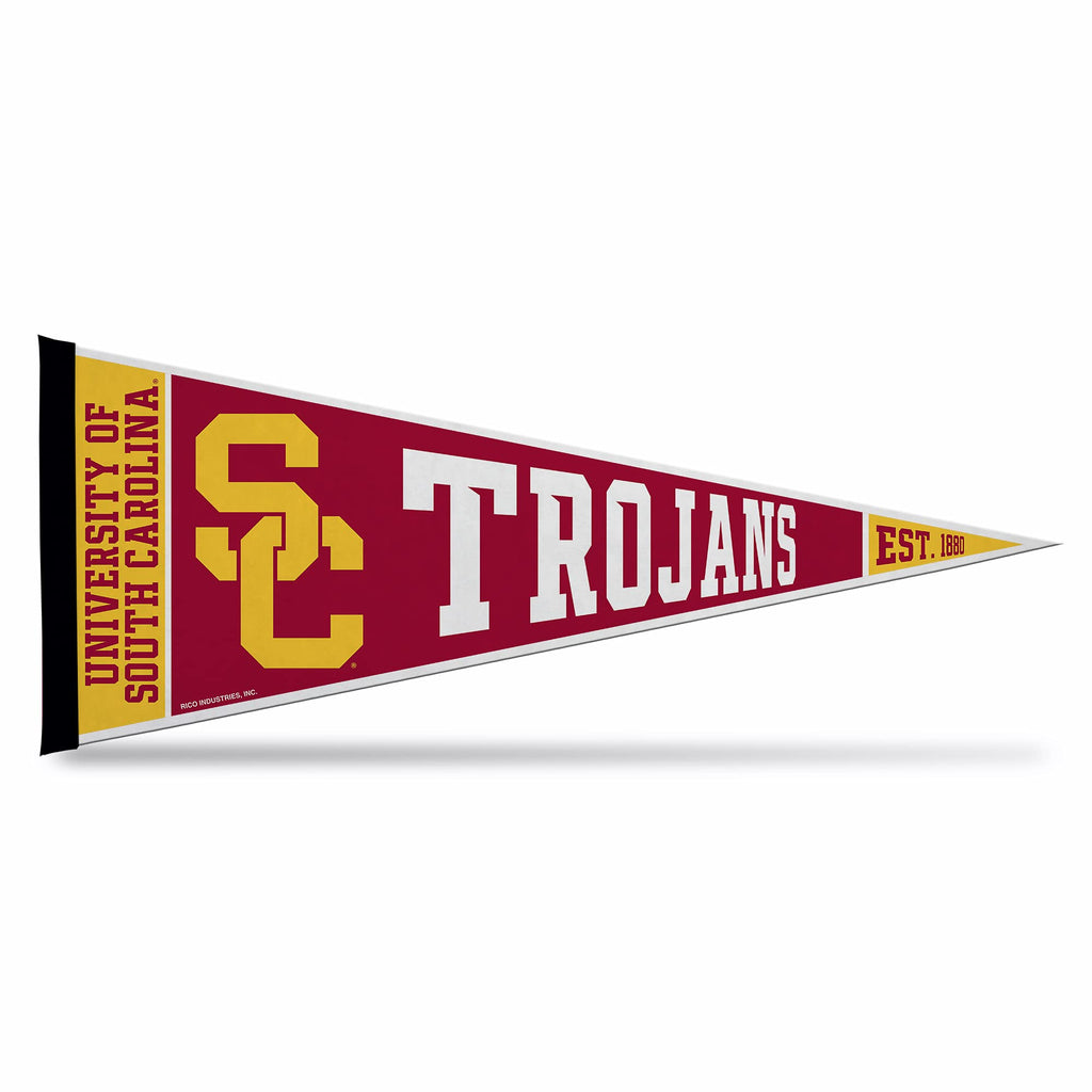 Rico Industries Ncaa Southern California Trojans - Usc Usc Exclusive 12'' X 30'' Felt Wall D  Cor Pennant - Great For Home/Bed R
