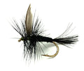 Feeder Creek Black Gnat Dry Flies, One Dozen Nymph Flies for Trout, Bass, Salmon and More Freshwater Fish, Different (14)