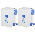 Redswing 2 Pack 4 Gallon/15L Portable Water Container With Spigot, Water Storage Carrier For Camping Outdoor Hiking, Bpa Free
