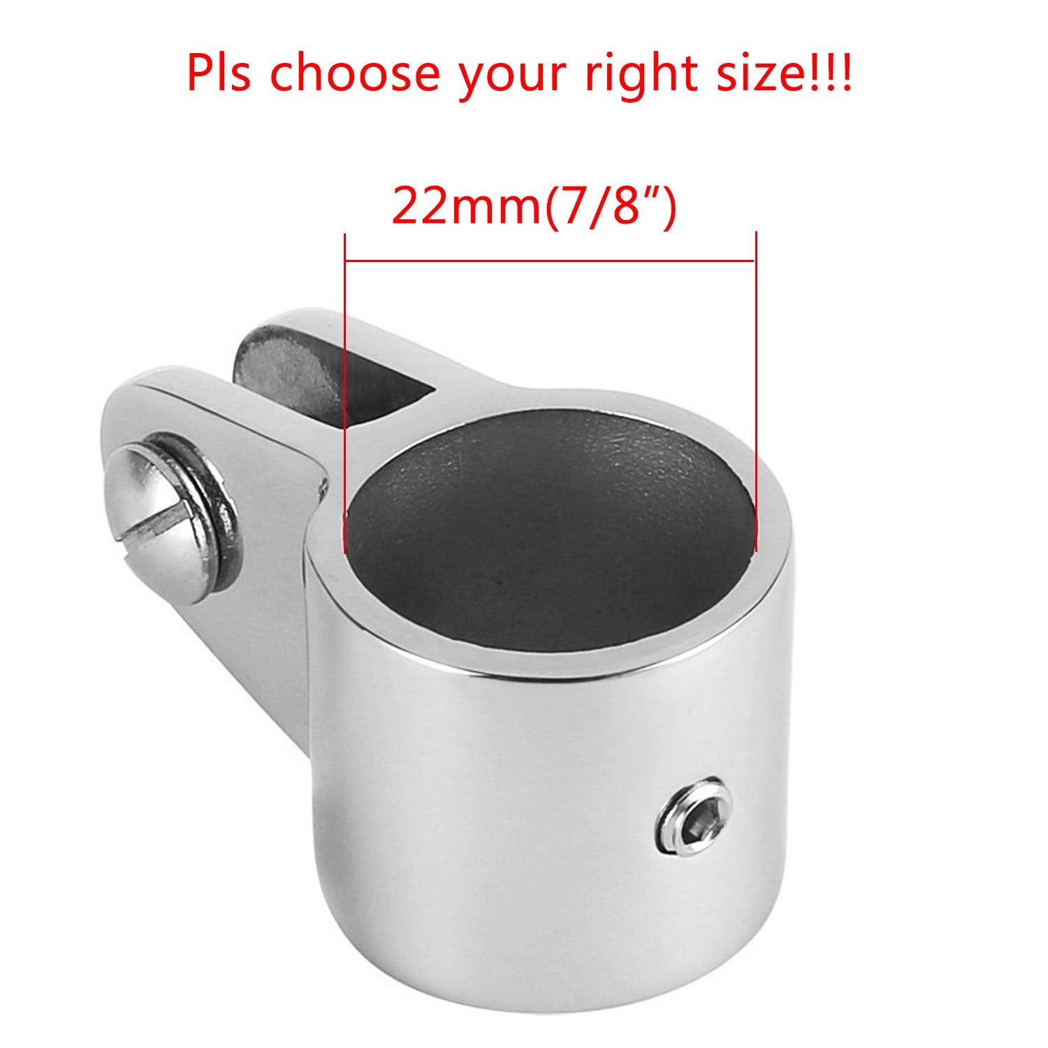 Nrc&Xrc 316 Bimini Top Jaw Slide, 2 Pcs Marine Boat Hardware Fitting Stainless Steel 1Inch Or7/8