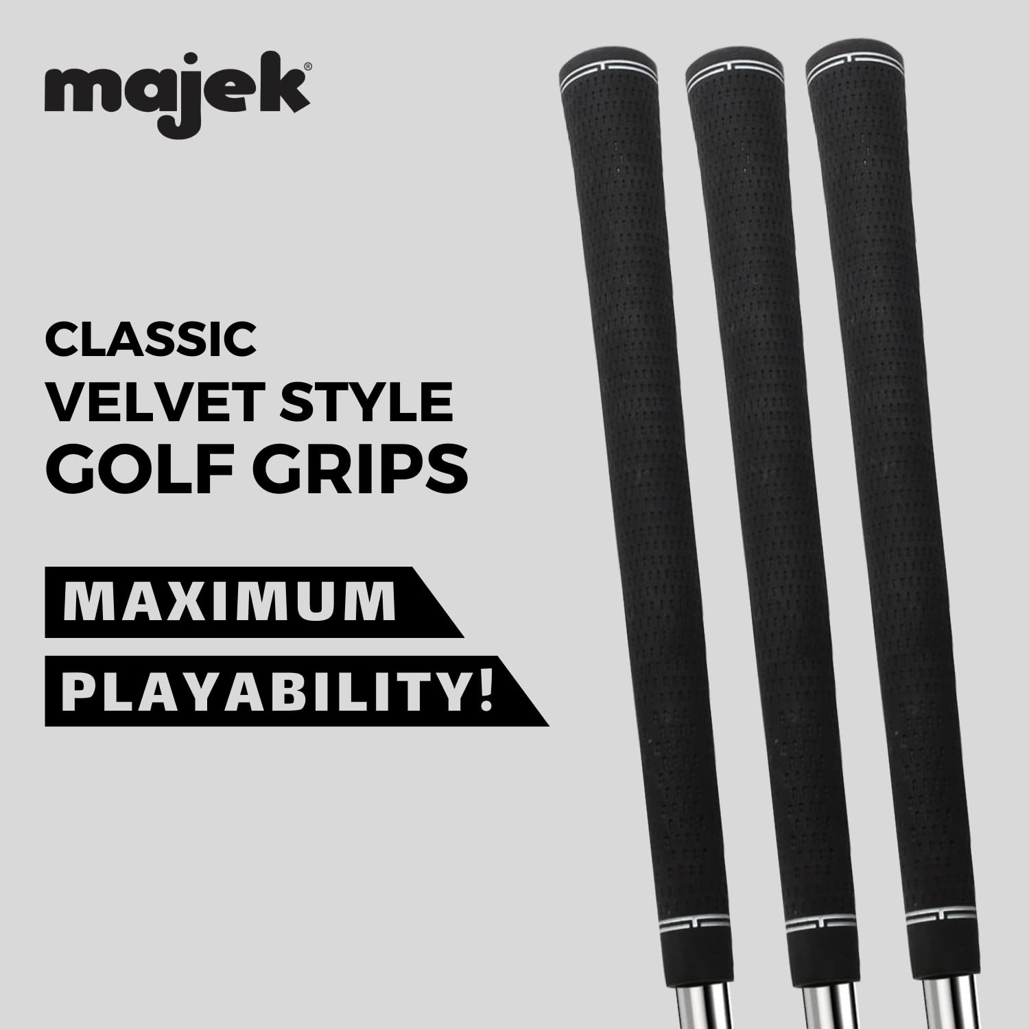 3 Pcs - Mens Jumbo Size Tour Pro Velvet Golf Grips