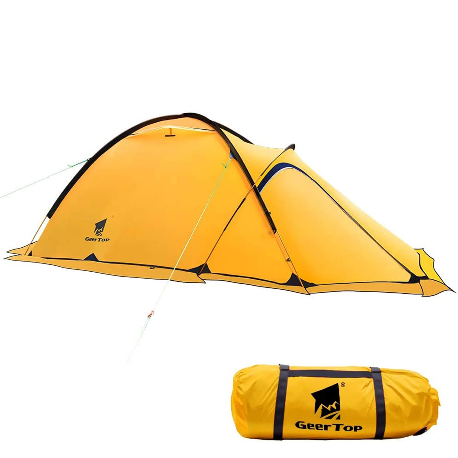 GEERTOP Portable 2 Person 4 Season Camp Tent Waterproof Backpacking Tent Double Layer All Weather for Camping Hiking Travel Clim