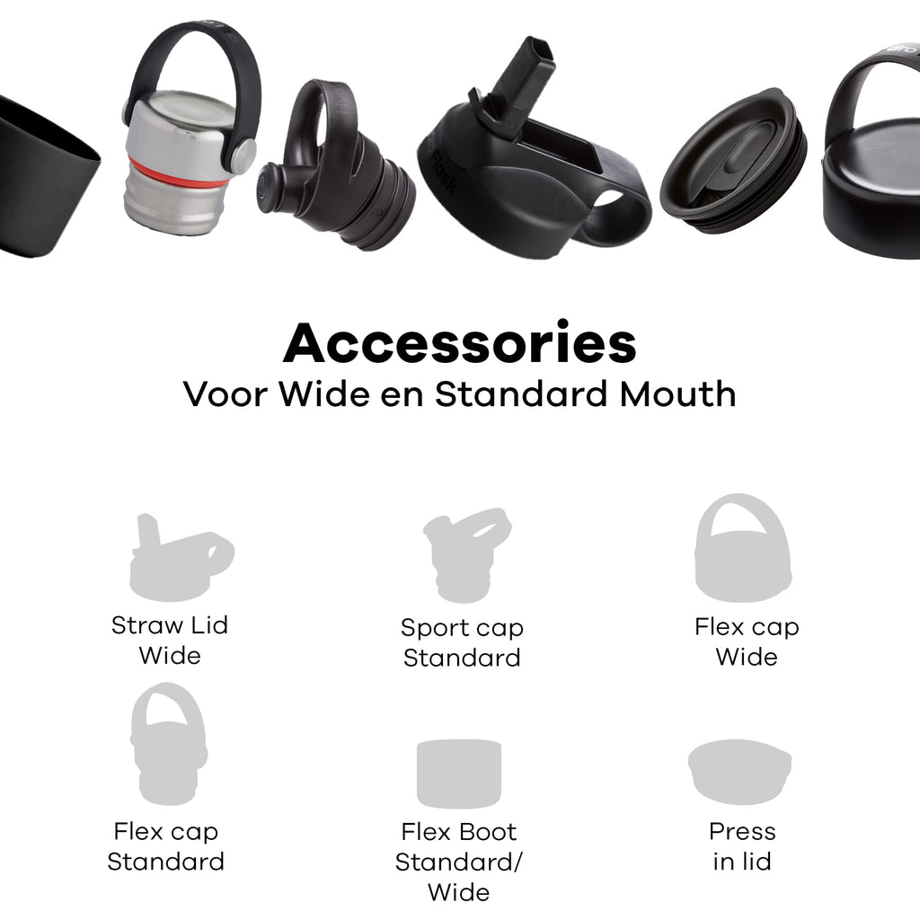 Hydro Flask Flex Boot - Accessory Silicone Water Bottle Protector - Dishwasher Safe, Bpa-Free, Non-Toxic Black Medium