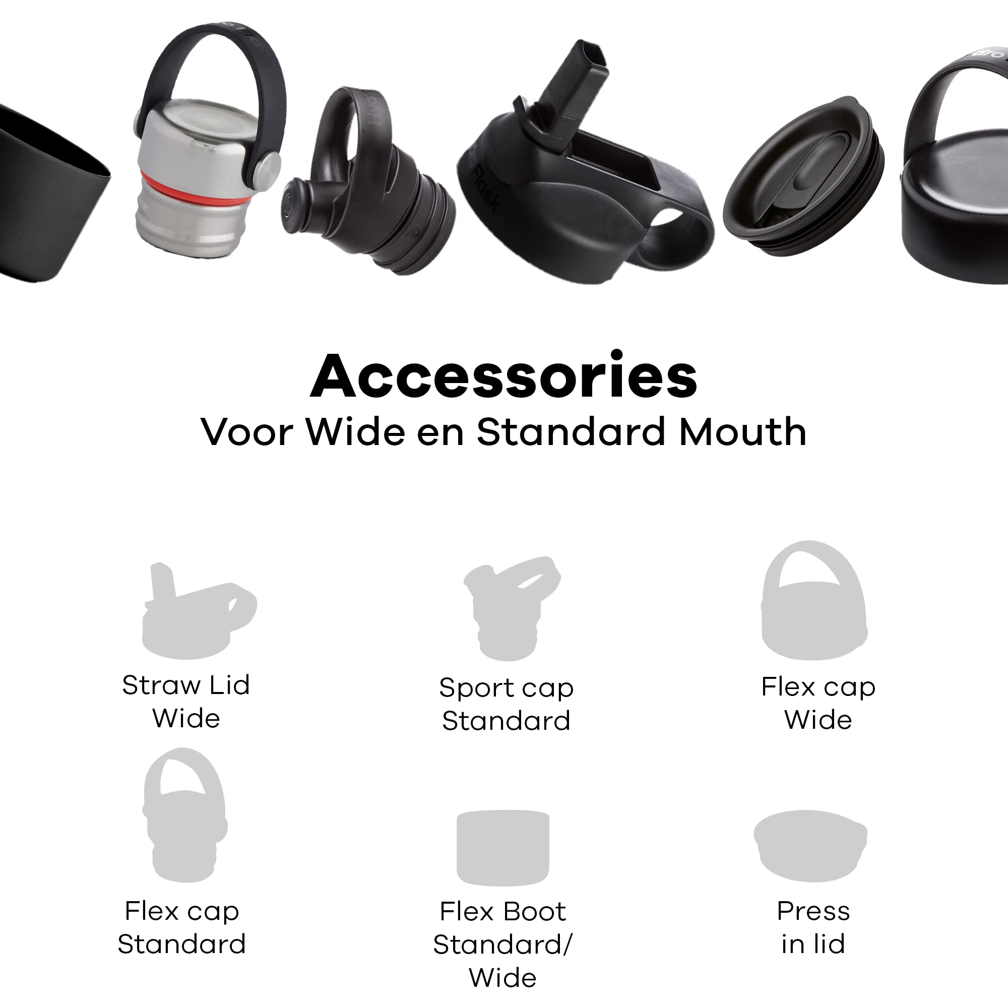 Hydro Flask Flex Boot - Accessory Silicone Water Bottle Protector - Dishwasher Safe, Bpa-Free, Non-Toxic Black Medium